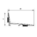 COUVRE-JOINT D'ANGLE CJSM À BORDS EN BISEAU 40 mm - 3,00 m Adhésivé Butyle