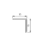 Cornière PVC rigide pour angle sortant 15x15 mm - 2,75 m - à coller