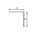Cornière PVC rigide pour angle sortant 20x20 mm - 2,75 m - à coller