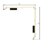 Cornière PVC rigide pour angle sortant 57x57 mm - 3,00 m - Adhésivé Butyle