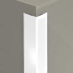 Cornière acier revêtu blanc pour angle sortant 26x26 mm - 3,00 m - Adhésivé Butyle