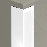 Cornière acier revêtu blanc pour angle sortant 51x51 mm - 3,00 m - Adhésivé Butyle