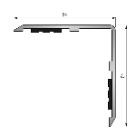 Cornière aluminium pour angle sortant 54x54 mm - 1,50 m - Adhésivé Butyle