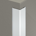 Cornière inox pour angle sortant 31x31 mm - 3,00 m - Adhésivé Butyle