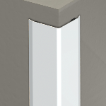 Cornière inox pour angle sortant 51x51 mm - 3,00 m - Adhésivé Butyle