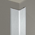 Cornière inox pour angle sortant 41x41 mm - 1,50 m - Adhésivé Butyle