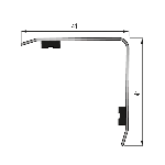 Cornière inox pour angle sortant 41x41 mm - 1,50 m - Adhésivé Butyle