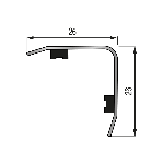 Cornière inox pour angle sortant 26x26 mm - 1,50 m - Adhésivé Butyle