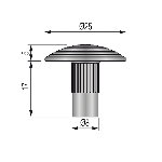 DINACLOU 25 mm (tête du clou) - à sceller