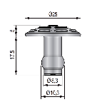 DINACLOU sans scellement 25 mm (tête du clou) - à frapper 