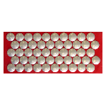 DINAPLOT MÉTALLIQUE RAINURÉ 25x5 mm -  Adhésivé VHB™ (3 plaques de 50 plots)