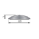 DINAPLOT MÉTALLIQUE RAINURÉ 25x5 mm -  Adhésivé VHB™ (3 plaques de 50 plots)