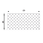 Dinalert DV15 MTA 820 x 400 mm - Adhésivé Butyle