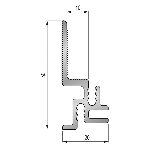 ÉQUERRE sol/mur 20x50 mm - 3,00 m à sceller