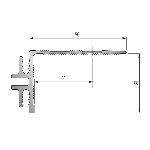 ÉQUERRE sol/sol 50x30 mm - 3,00 m à visser