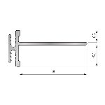 ÉQUERRE réversible sol/sol 48 mm - 8,5 ou 15,5 mm - 3,00 m à sceller