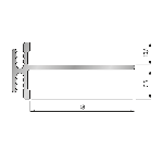 ÉQUERRE réversible sol/sol 48 mm - 10,5 ou 13,5 mm - 3,00 m à sceller