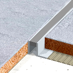 JOINT DE FRACTIONNEMENT MJ PVC avec semelle 10 mm - 2,50 m - à coller