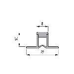 JOINT DE FRACTIONNEMENT MJ PVC avec semelle 10 mm - 2,50 m - à coller