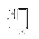 MOULURE de finition POUR SOL SOUPLE 8 mm - 2,10 m adhésivé