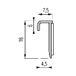 MOULURE de finition POUR SOL SOUPLE 4 mm - 2,10 m adhésivé