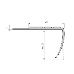 NEZ DE MARCHE PVC NMC 41x34 mm - 3,00 m à coller
