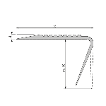 NEZ DE MARCHE PVC NMDR 65x40 mm - 3,00 m à coller