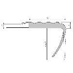 NEZ DE MARCHE PVC NMDi  48x45 mm - 3,00 m à coller