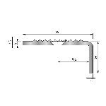 NEZ DE MARCHE STRIÉ B2 55x55 mm - 3,00 m à visser