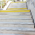 NEZ DE MARCHE STRIÉ B6 inox 50x35 mm - 2,50 m à visser