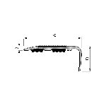 Nez de marche 13T 40x18mm - 3,00m Adhésivé Butyle