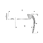 Nez de marche 16V revêtement souple  - 3,00 m à visser