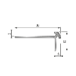 Nez de marche 49V revêtement souple  - 3,00 m à coller