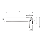 Nez de marche 52V revêtement souple  - 3,00 m à coller