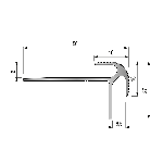 Nez de marche 53V revêtement souple  - 3,00 m à coller