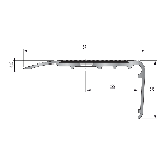 Nez de marche 2CBis 67x32mm - 3,00m - à visser - livré avec bande carbo