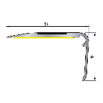 Nez de marche 3TA 55x32mm - 3,00 m Adhésivé Profil Tape M