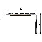Nez de marche plaxé 6V A tecnis 36x24mm - 1,10m adhésivé gamme A