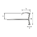 Nez de marche contemporain 10MM - 15 mm - 2,50 m - à sceller