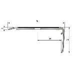 Nez de marche 3CBis 67x32mm - 3,00m à visser