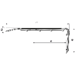 Nez de marche 50C 81x32mm - 3,00m à visser