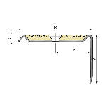 Nez de marche quartz B4-Q 60x30mm - 2,98 m à visser
