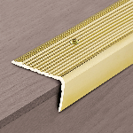 Nez de marche strié 43V laiton 43x20mm - 3,00 m à visser