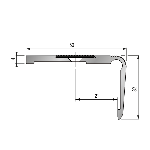 Nez de marche 1T 50x32 mm - 3,00 m à visser