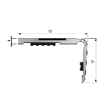 Nez de marche 1T 50x32 mm - 3,00 m Adhésivé Butyle