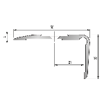 Nez de marche 3T 55x32 mm - 3,00 m à visser - livré sans bande