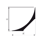 PIÈCE D'APPUI pas+ POUR REMONTÉE EN PLINTHE 30 x 30 mm - 2,00 m à coller