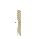 PLINTHE MDF 70 mm ép. 10 mm  - 2,20 m - à coller