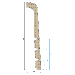 PLINTHE de recouvrement MDF 130 mm - 2,20 m - à coller