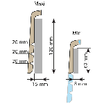 PLINTHE de recouvrement MDF 130 mm - 2,20 m - à coller